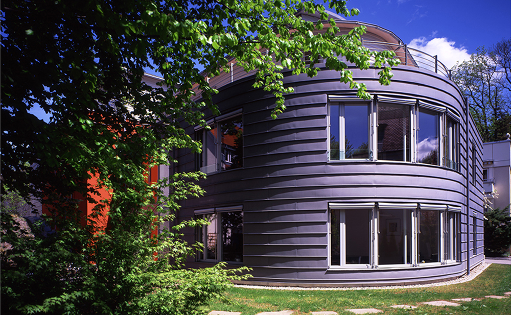 Außenperspektive Fassadengestaltung Wohn- und Geschäftshaus in München